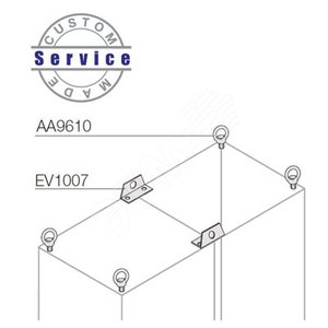 Петли для подъема шкафа (4 шт.) AA9610 ABB - 3