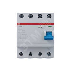 Выключатель дифференциального тока (УЗО) 4п 40А 100мА F204 АС F204 AC-40/0,1 ABB - 6