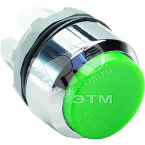 Кнопка MP3-20G зеленая без подсветки без фиксации