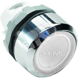 Кнопка MP2-21W белая с подсветкой с фиксацией низкая