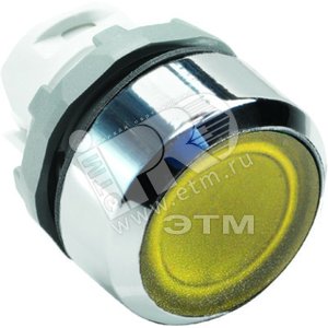 Кнопка желтая без фиксации MP1-21Y низкая с подсветкой