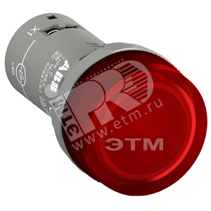 Лампа CL2-520R красная со встроенным светодиодом 220В DC