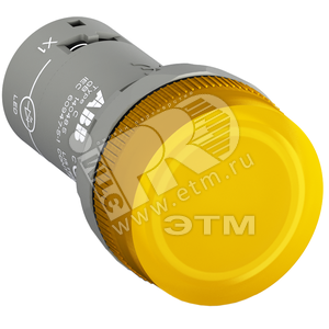 Лампа CL2-623Y желтая со встроенным светодиодом 230В AC с защитой от наводок с напряжением до 60В