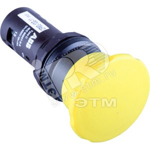 Кнопка CPM3-10Y-11 грибовидная желтая