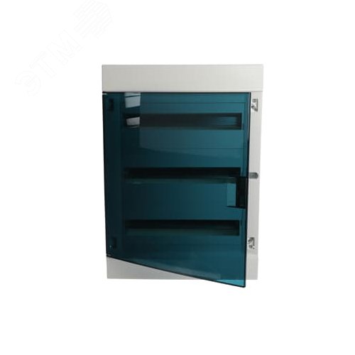 Щит распределительный встраиваемый 54 модуля ЩРв-п-54 пластиковый Mistral41 зеленая прозрачная дверь с клеммами IP41 - фото 2