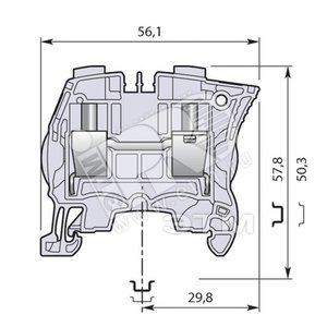 Клемма винтовая 16мм.кв. серая ZS16 артикул 1SNK510010R0000 TE ...