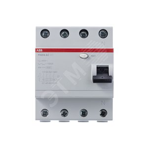 Выключатель дифференциального тока (УЗО) 4п 63А 30мА FH204 АС FH204 AC-63/0,03 ABB - 5