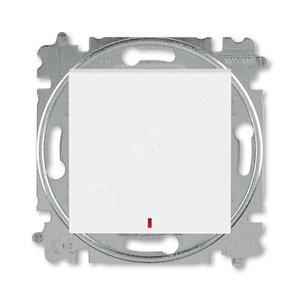 Изображение товара Переключатель одноклавишный с подсветкой Levit контрольная белый / ледяной (шт)