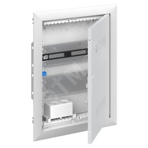 Шкаф мультимедийный с дверью с вентиляционными отверстиями и DIN-рейкой (2 ряда)