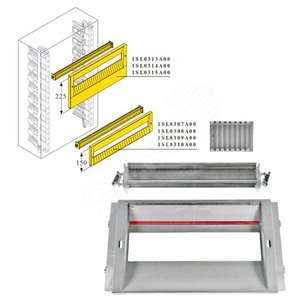 DIN-рейка+пластрон 150мм для шкафа GEMINI размер 4-5 LUC 1SL0309A00 ABB - 2
