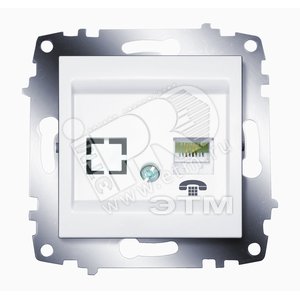 Изображение товара Cosmo Розетка TF (RJ 11 + гнездо) белая (шт)