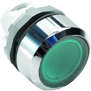 Кнопка зеленая с фиксацией MP2-21G низкая с подсветкой 1SFA611101R2102 ABB - 2