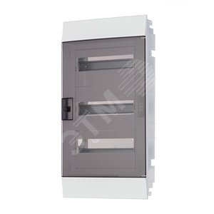 Щит распределительный встраиваемый ЩРв-п-36 пластиковый Mistral41 серая прозрачная дверь с клеммами IP41 (41A12X33B) 1SLM004101A2207 ABB - 3