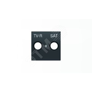 Накладка для TV-R-SAT розетки SKY черный бархат 8550.1 NS ABB - 3