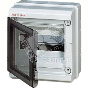 Щит распределительный навесной ЩРн-П-8 IP65, пластиковый, прозрачная дверь, серый