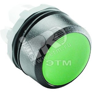 Кнопка MP1-10G зеленая без подсветки без фиксации