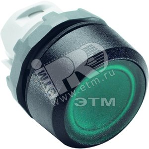 Кнопка MP1-11G зеленая (только корпус) с подсветкой без фиксации