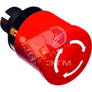 Кнопка MPMT3-10R красная с усиленной фиксацией Гриб 40мм поворотная