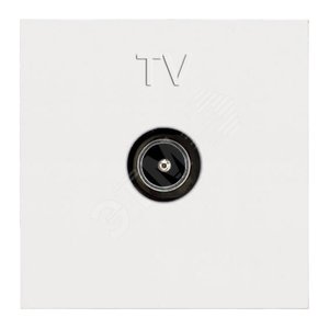 Zenit Механизм телевизионной розетки простой      двухмодульный белый