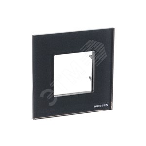 Zenit Рамка 1 пост 2 модуля стекло графит N2271 CF ABB - 6