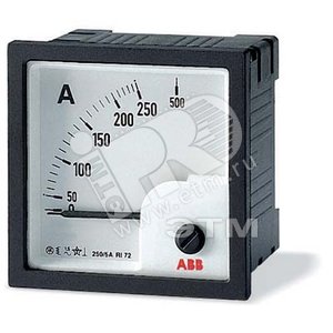 Амперметр переменного тока трансформаторного включения без шкалы AMT1-A5/72 ABB