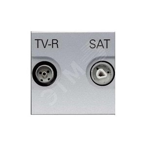 Zenit Розетка телевизионная TV-R-SAT оконечная с накладкой серебро N2251.7 PL ABB - 3