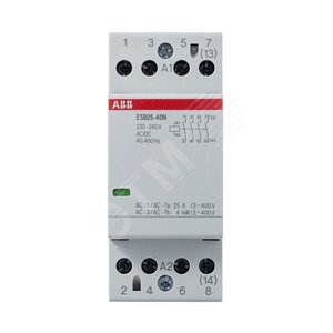 Контактор модульный (25А АС-1, 4НО), катушка 230В AC/DC 1SAE231111R0640 ABB - 4