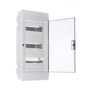 Щит распределительный встраиваемый ЩРв-п-36 пластиковый Mistral41 серая прозрачная дверь с клеммами IP41 (41A12X33B) 1SLM004101A2207 ABB - 6
