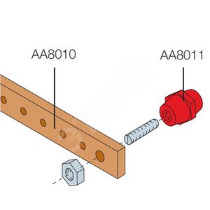 Изолятор шины уп 5шт abb aa8011