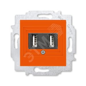 USB зарядка двойная Levit оранжевый 5014H-A00040 66W ABB - 3