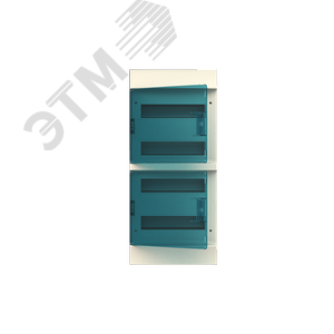 Щит распределительный навесной ЩРн-п-48 пластиковый Mistral41 зеленая прозрачная дверь с клеммами IP41