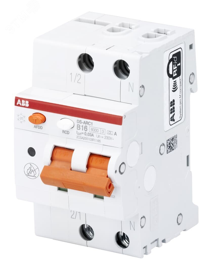 Выключатель автоматический дифференциального тока, с защитой от дуги DS-ARC1 M C13 A30 ABB - превью