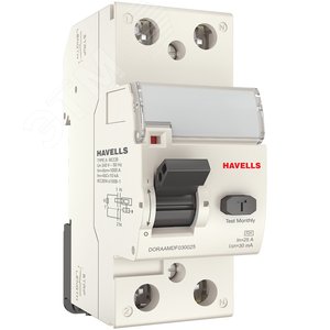 Выключатель дифференциального тока (УЗО) 1п+N 25А 30мА тип А D7 7701637 Havells
