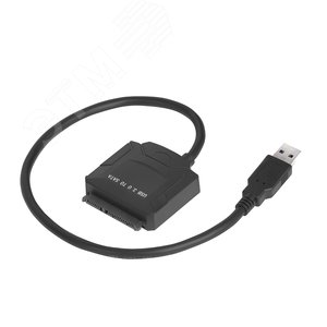 Адаптер-переходник USB 3.0 Type C на SATA 2.5'' и 3.5'', 0.2 м., черный