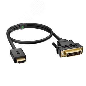 Кабель HDMI 19AM на DVI 25М, 10 м., черный, позолоченные контакты