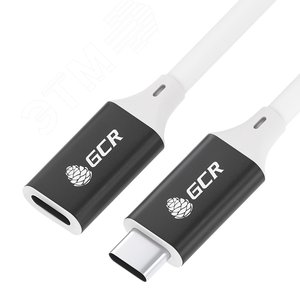 Удлинитель USB 3.1 Type C на Type С, 1 м., AL белый-черный, армированный