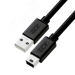 Кабель USB 2.0 AM на Mini USB B, 1 м., черный, морозостойкий