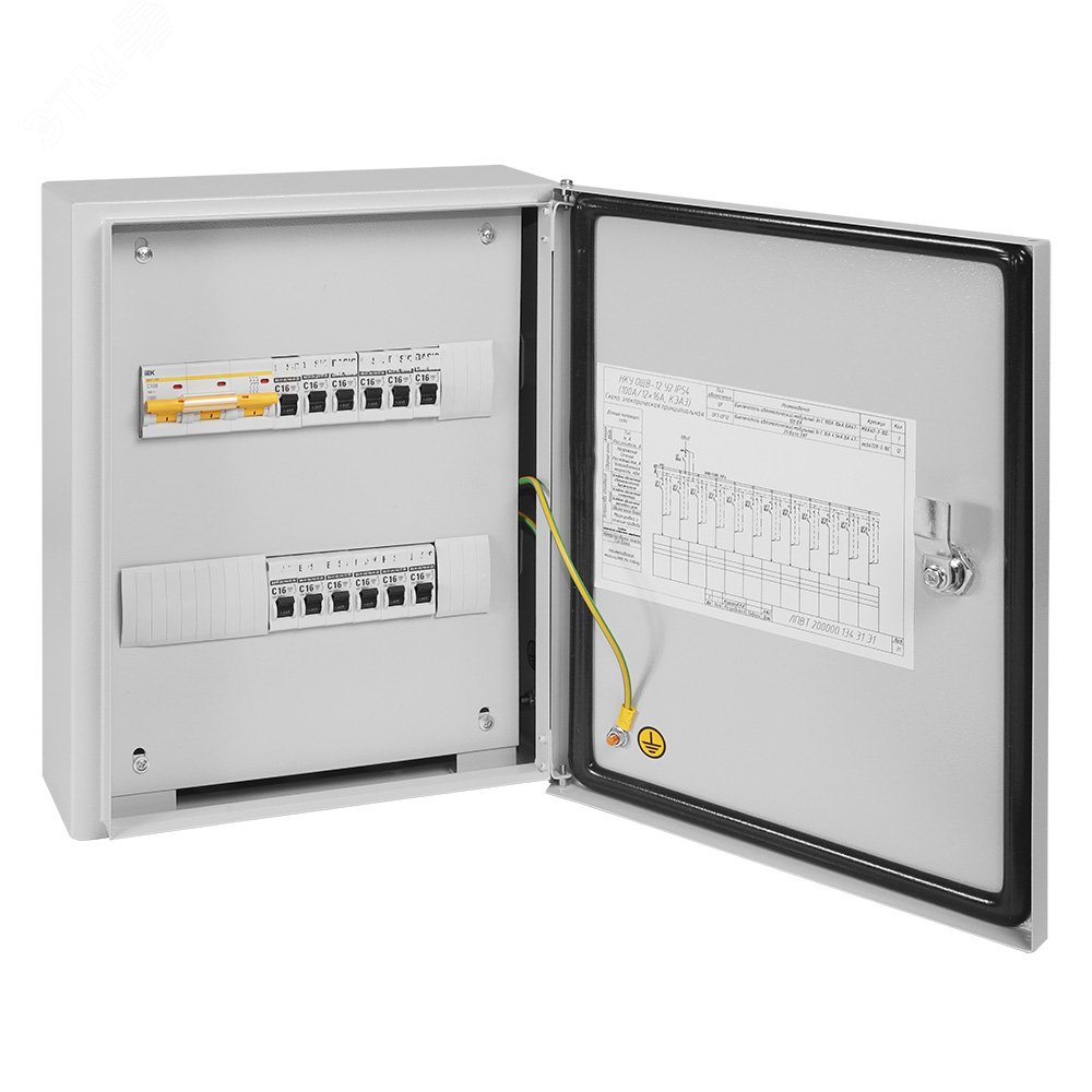 Низковольтное комплектное устройство ОЩВ-12 У2 IP54 (100А/12х25А) 00-00008998 Центр Энергии - превью 2