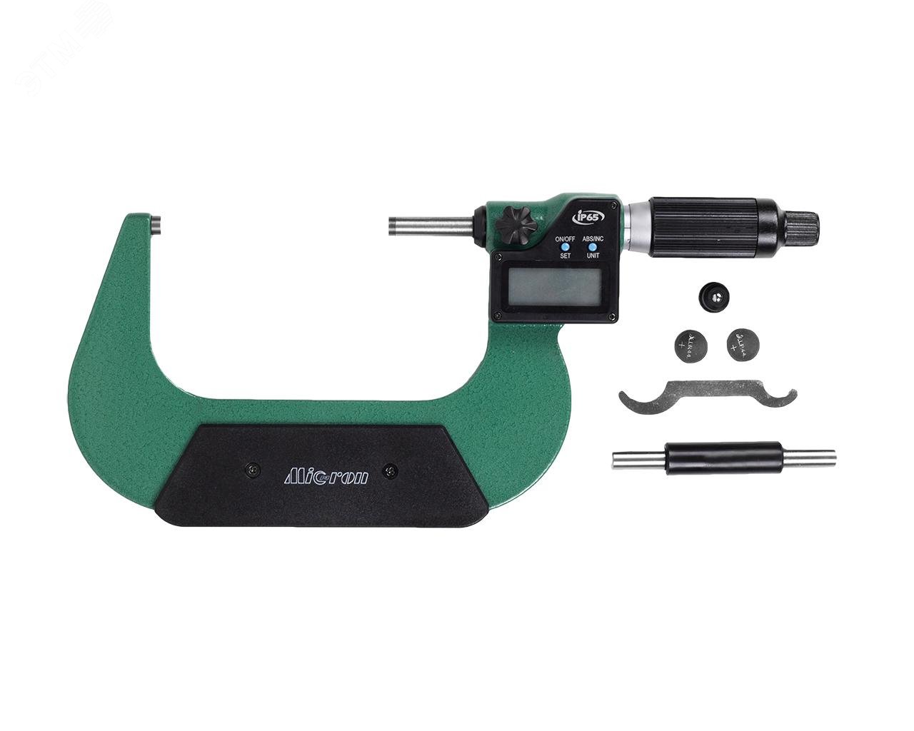 Изображение товара Микрометр Micron МКЦ-100 0.001 электр. 2-кн IP65 с поверкой
