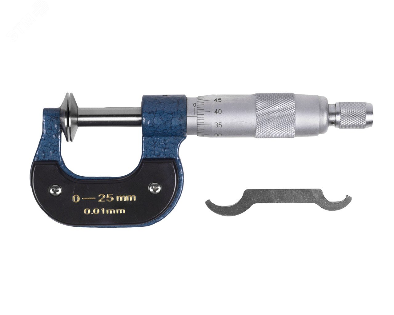 Изображение товара Микрометр тарельчатый МТМ- 25 0.01 для мягких материалов (шт)