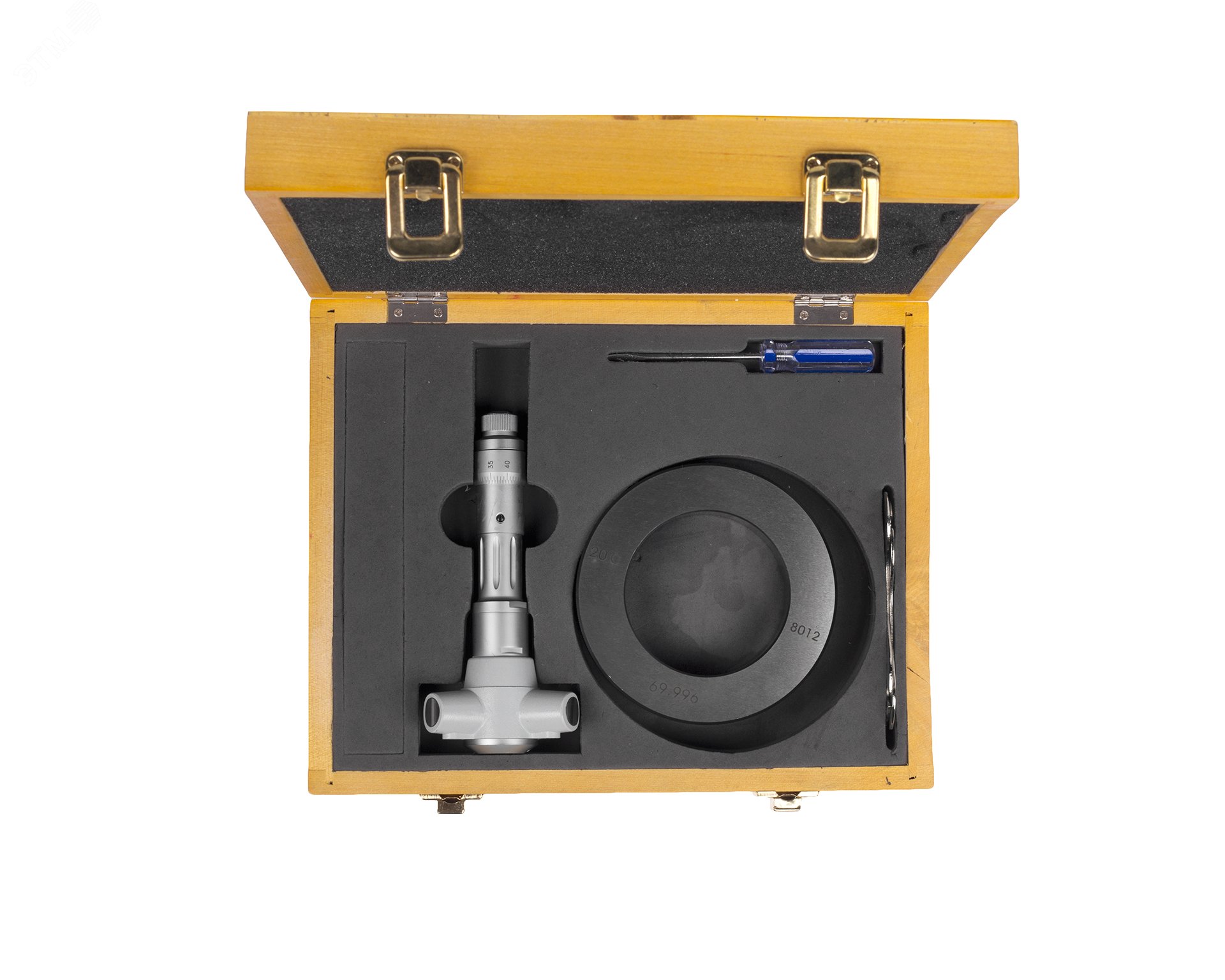 Изображение товара Нутромер микрометрический трехточечный 70-80 0.005 с установочным кольцом