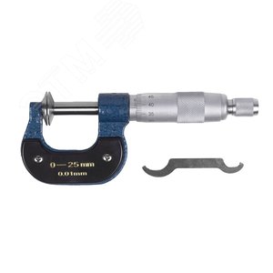 Изображение товара Микрометр тарельчатый МТМ- 25 0.01 для мягких материалов (шт)
