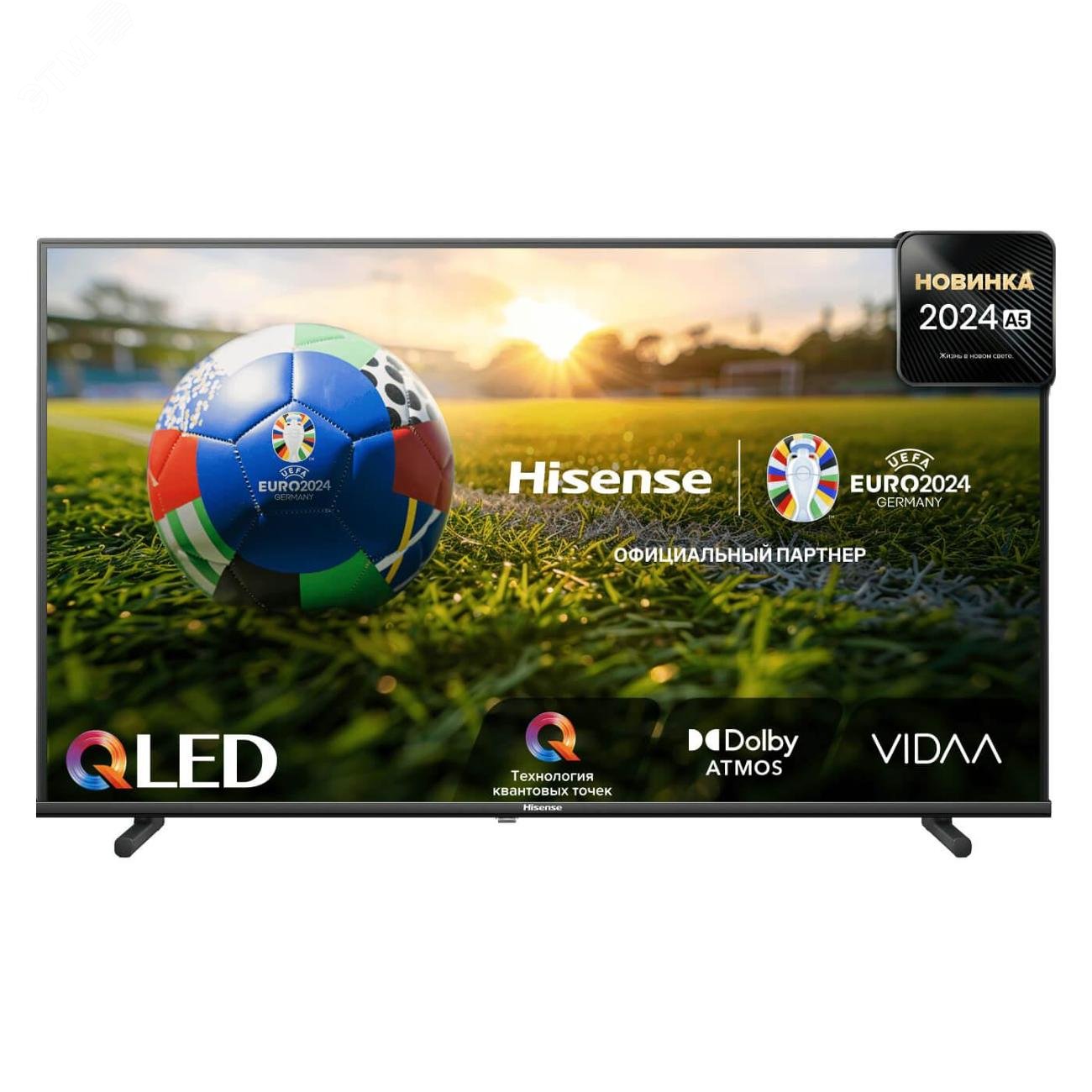 Изображение товара Телевизор QLED 40'' Frameless FULL HD 60Hz DVB-T DVB-T2 DVB-C DVB-S DVB-S2 USB WiFi Smart TV, черный (шт)