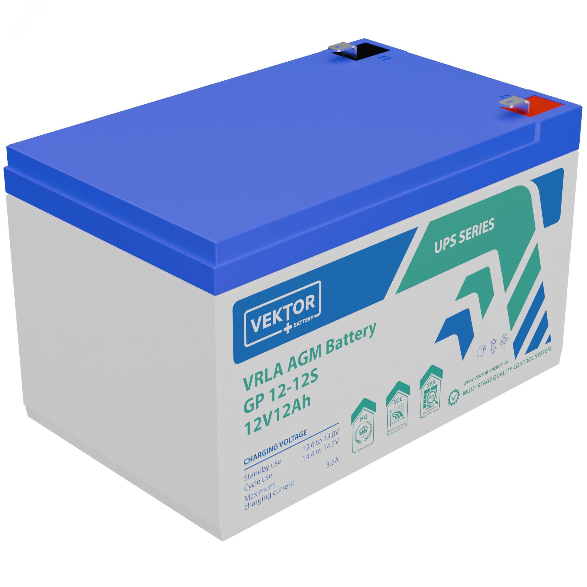 Изображение товара Аккумуляторная батарея VEKTOR BATTERY GP 12-12S (шт)