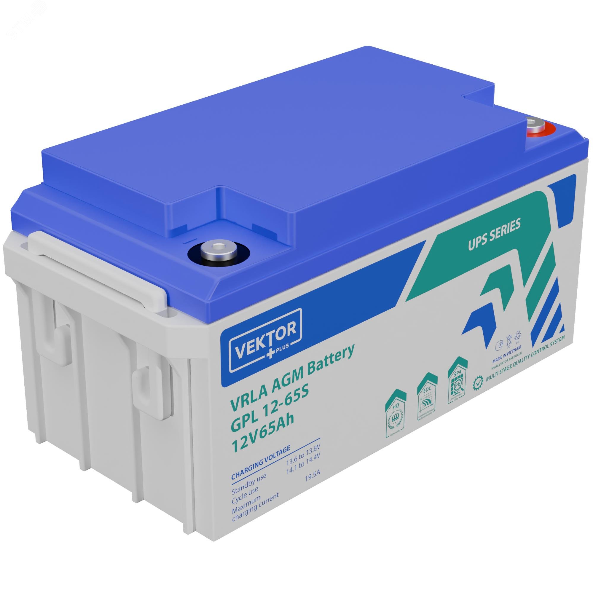 Изображение товара Аккумуляторная батарея VEKTOR BATTERY GPL 12-65S (шт) Изображение товара Аккумуляторная батарея VEKTOR BATTERY GPL 12-65S (шт)