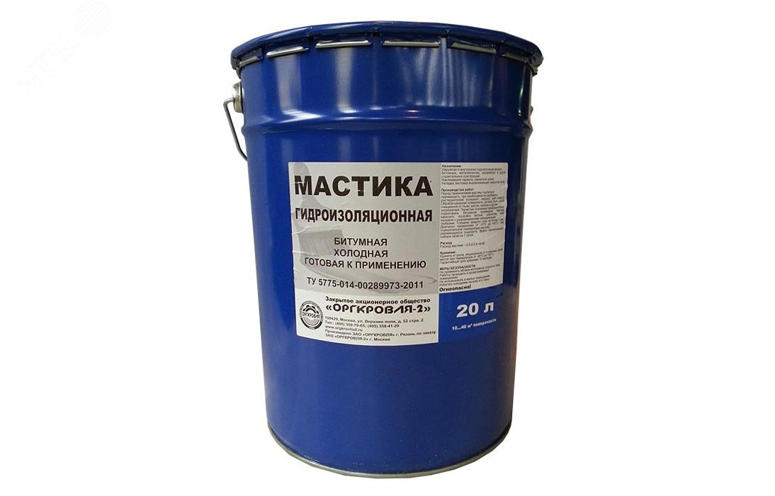 Изображение товара Мастика битумно-полимерная гидрои золяционная (20 л) (шт)