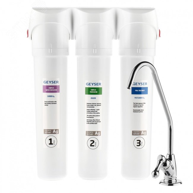 Изображение товара Универсальный проточный фильтр Гейзер Смарт 11048 для очистки воды