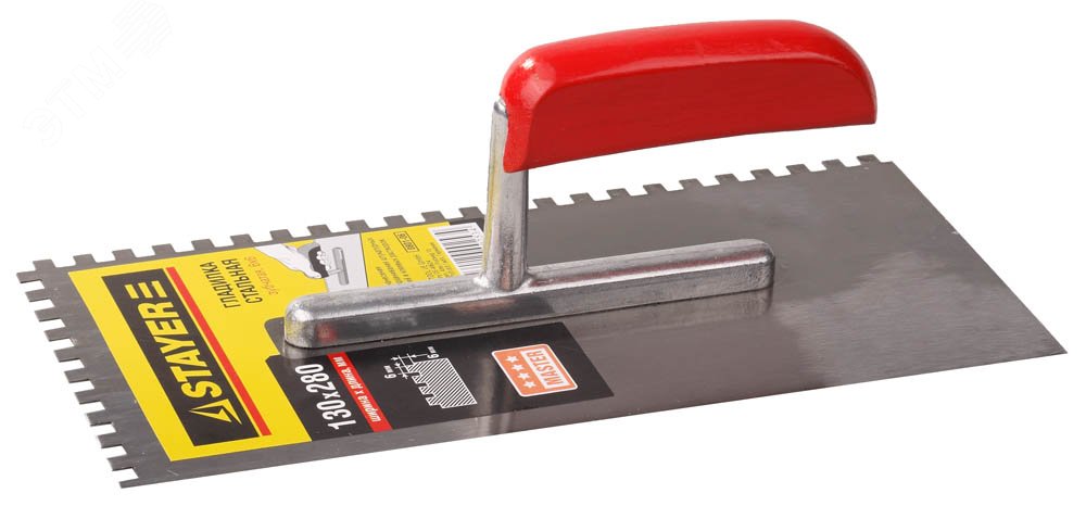 Изображение товара Гладилка 130х280 мм из высокоуглеродистой стали с деревянной рукояткой