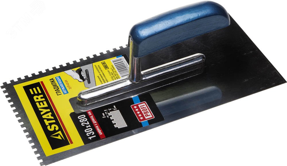 Изображение товара Гладилка 280 мм STAYER нержавеющая сталь деревянная рукоять надежный инструмент