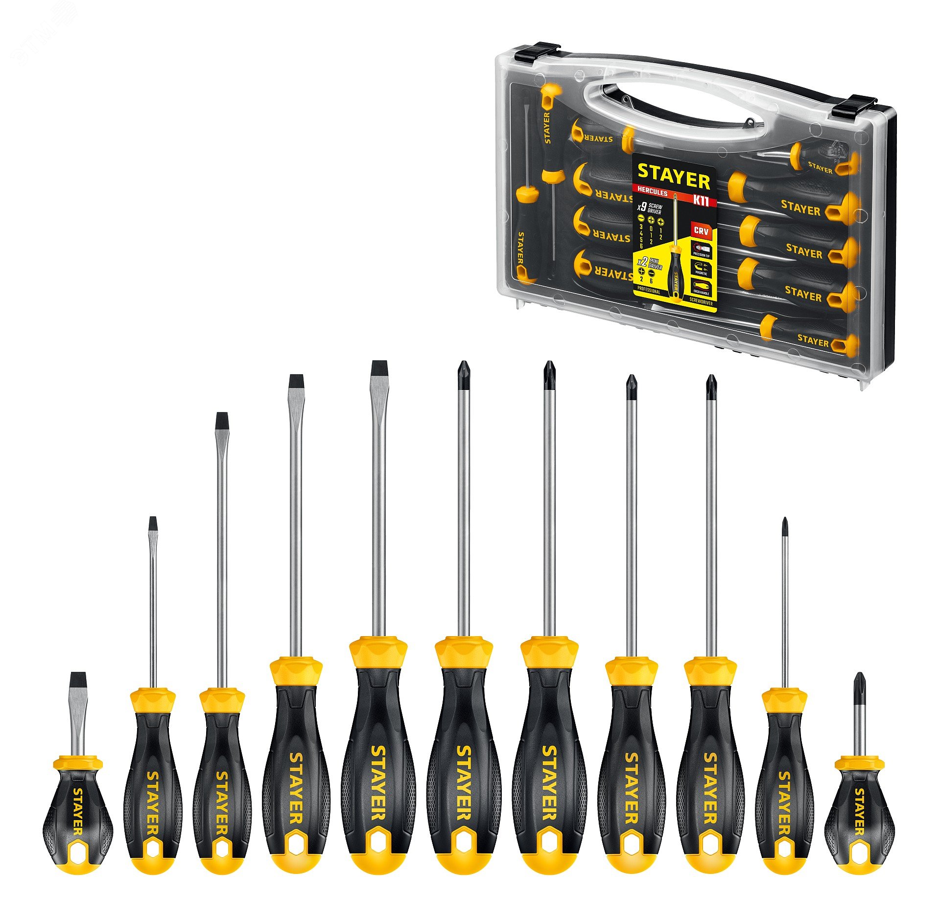 Изображение товара Набор отверток Hercules-K11, 11 шт (набор)